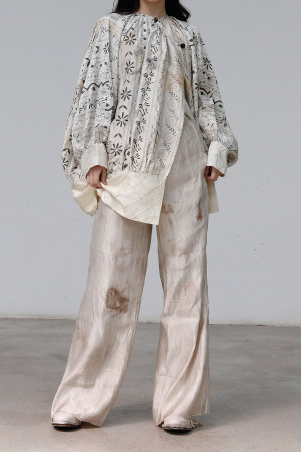 MUTEDANCE nude silk trousers MD22SS15 PM39